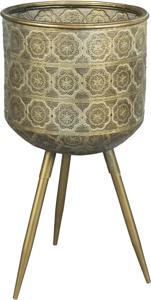 DUTCHBONE Botanisk urtepotteskjuler L - messing jern